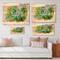 Designart - White House In The Woods - Traditional Print on Natural Pine Wood
